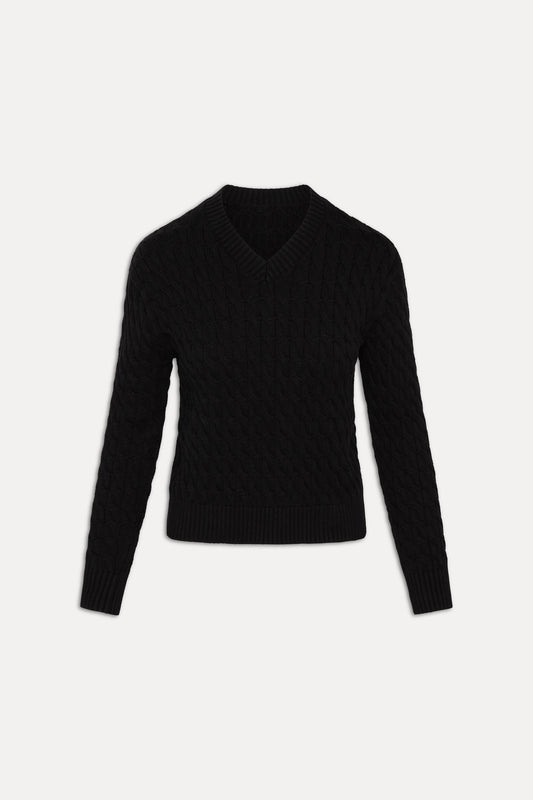 Prince Cable Knit Sweater - Black by Frankies Bikinis