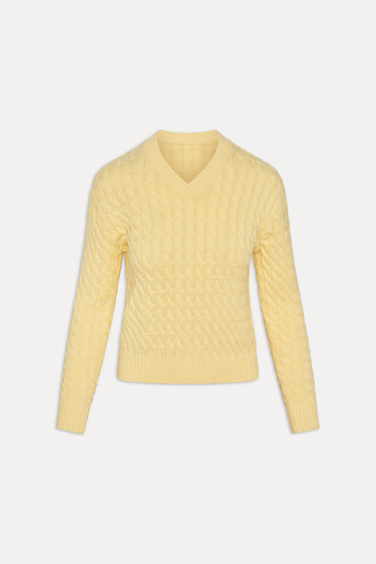 Prince Cable Knit Sweater - Vanilla Sugar by Frankies Bikinis