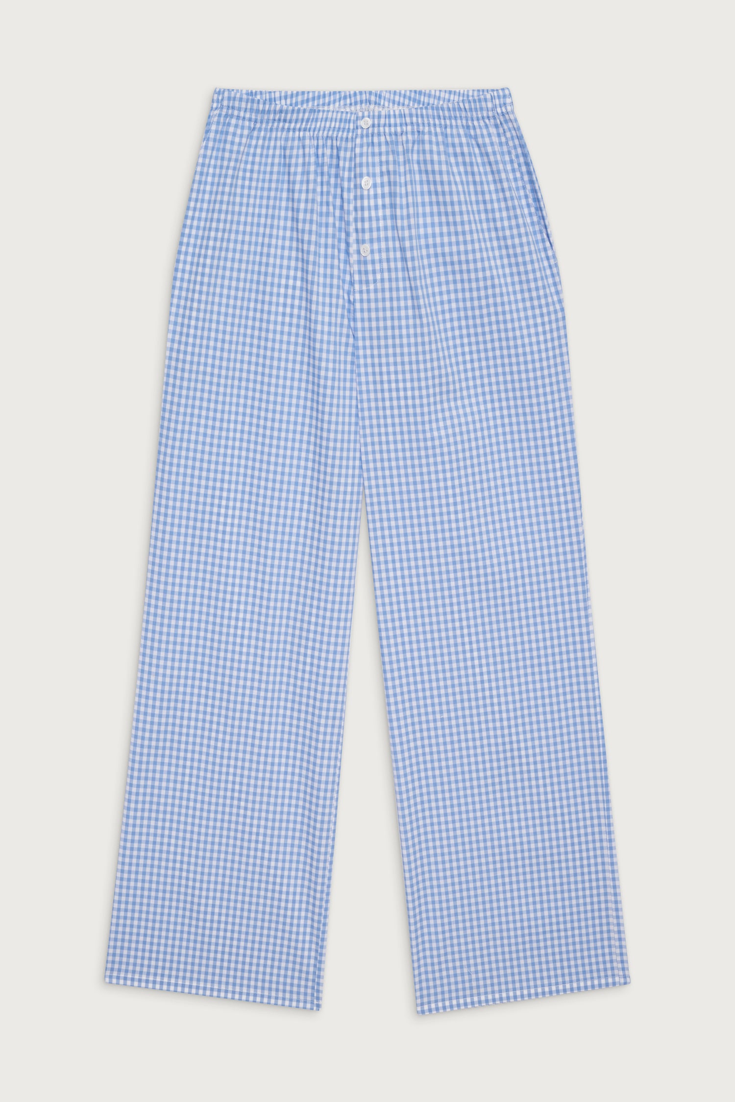 Raleigh Cotton Pant - Cloud Gingham