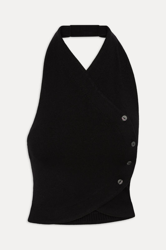 Ryder Halter Top - Black by Frankies Bikinis