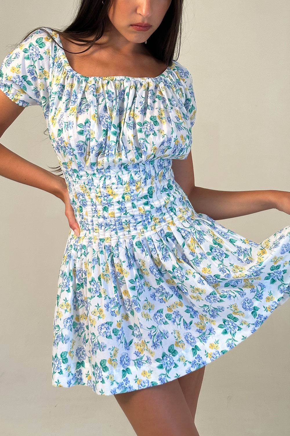 Frankies Bikinis - Sadie Mini Dress - Coastal Floral Frankies Bikinis - Sadie Mini Dress - Coastal Floral