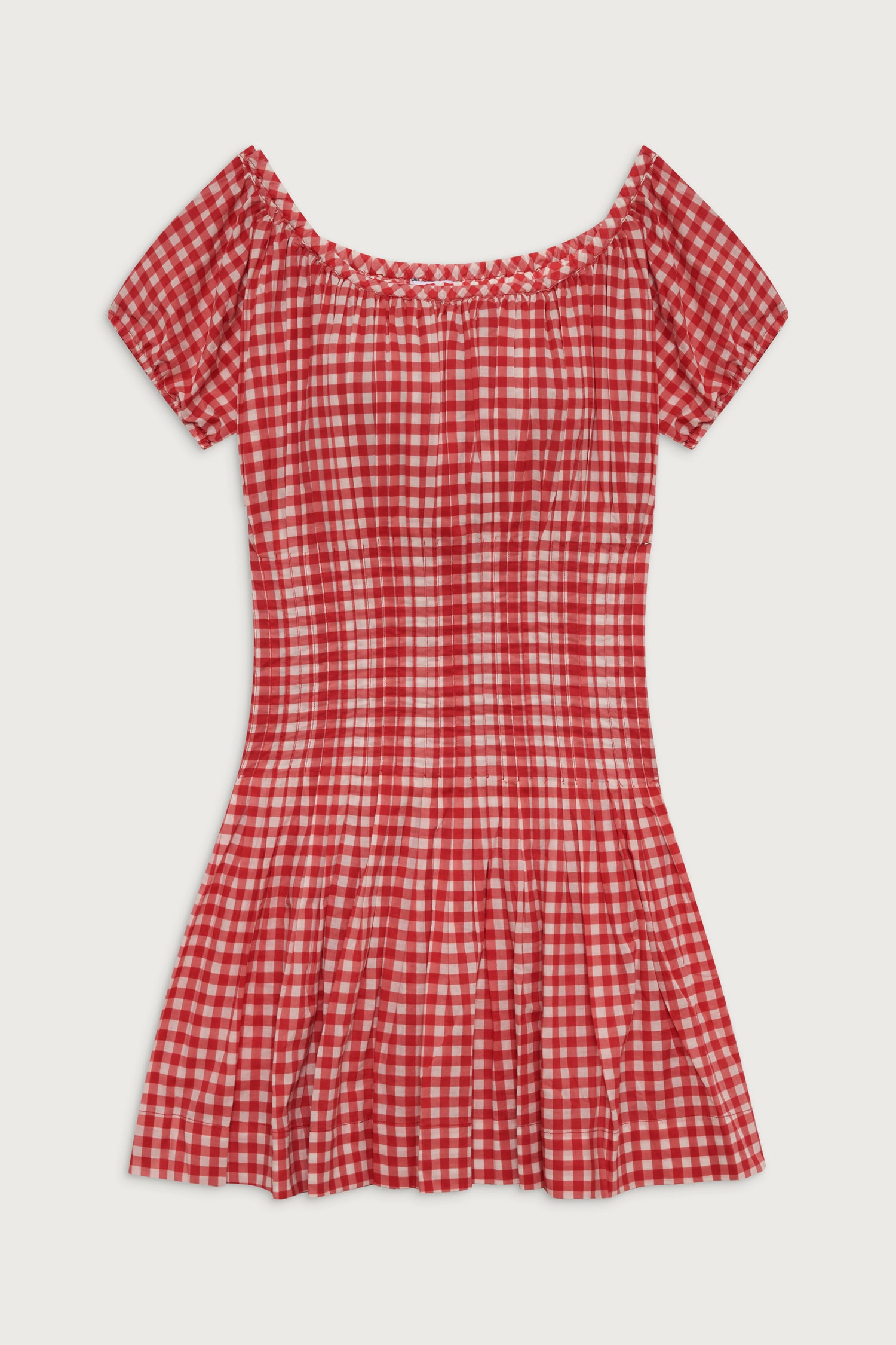 Sadie Gingham Mini Dress   Cherry Gingham