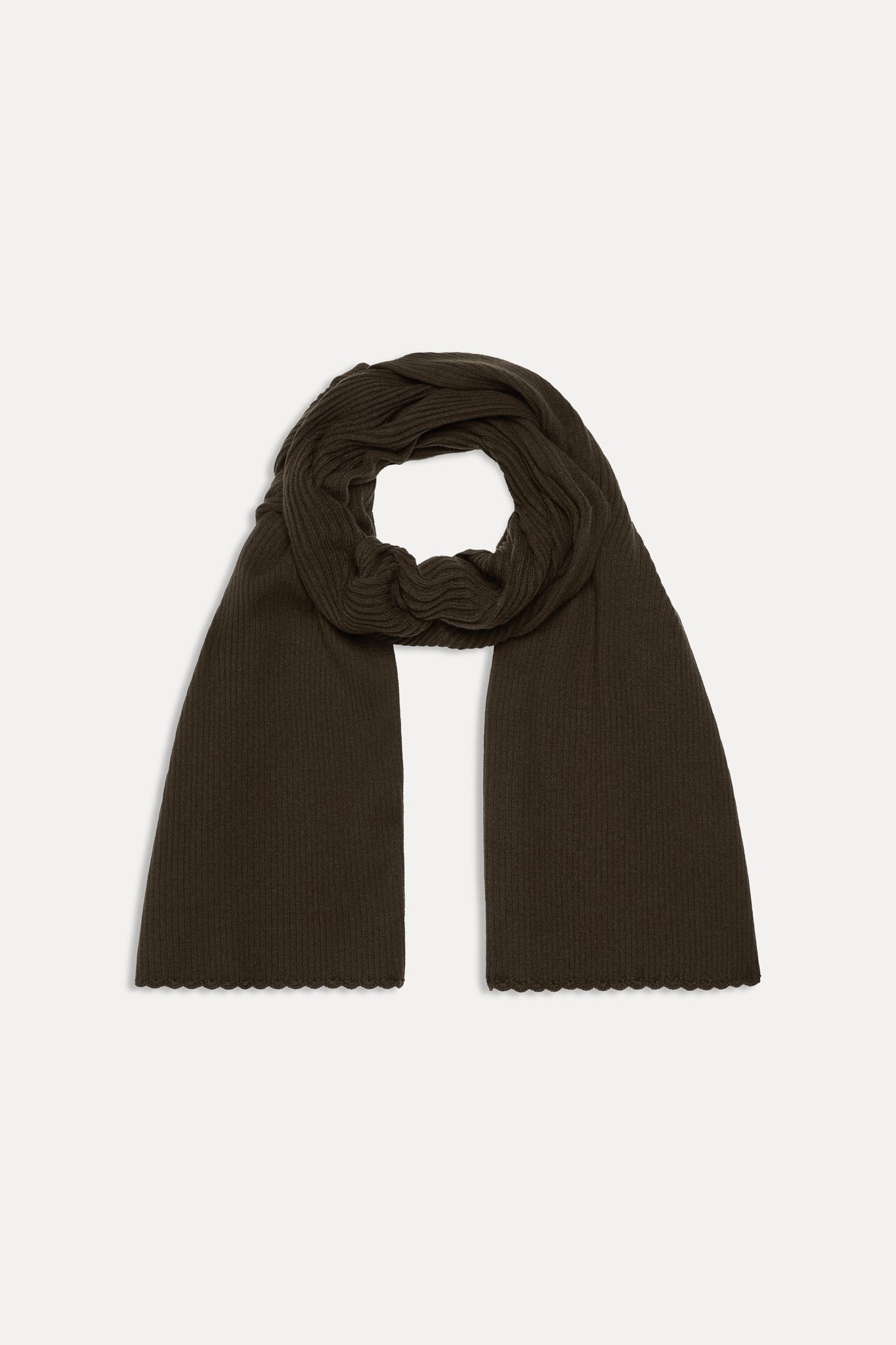 Snug Knit Scarf  Chocolate Brown