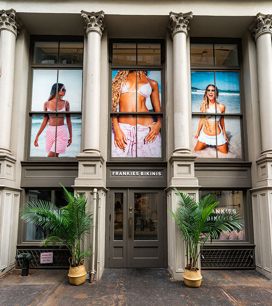 soho nyc frankies bikinis store front by Frankies Bikinis