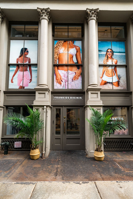 soho nyc frankies bikinis store front by Frankies Bikinis