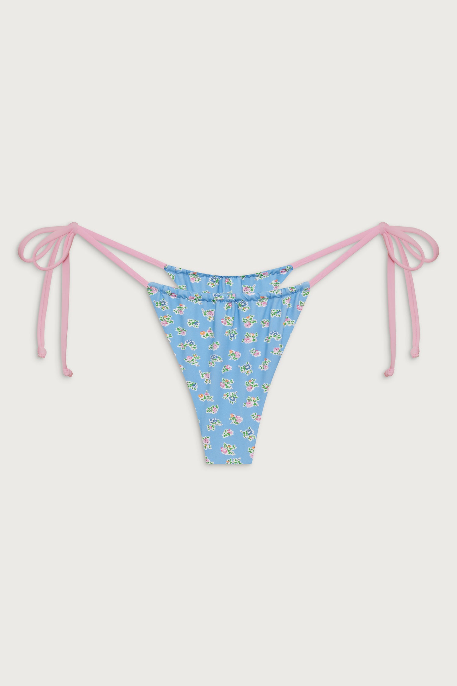 Tia Skimpy Floral Bikini Bottom  Blue Hawaii