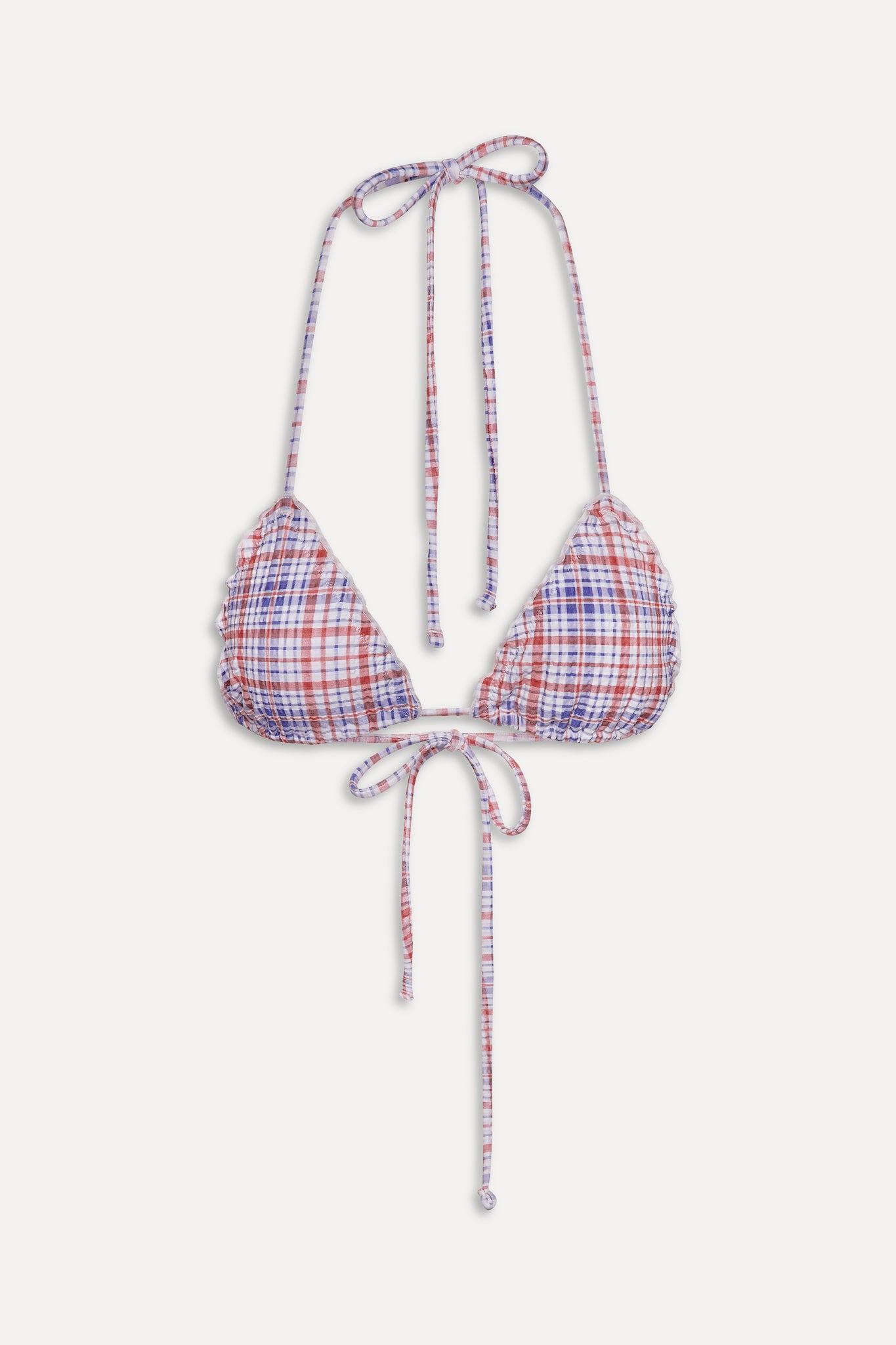 Tidal Skimpy String Bikini Top  Americana Plaid