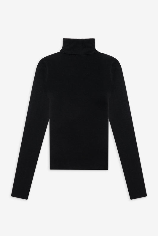 Tucker Turtleneck Knit Sweater Black by Frankies Bikinis