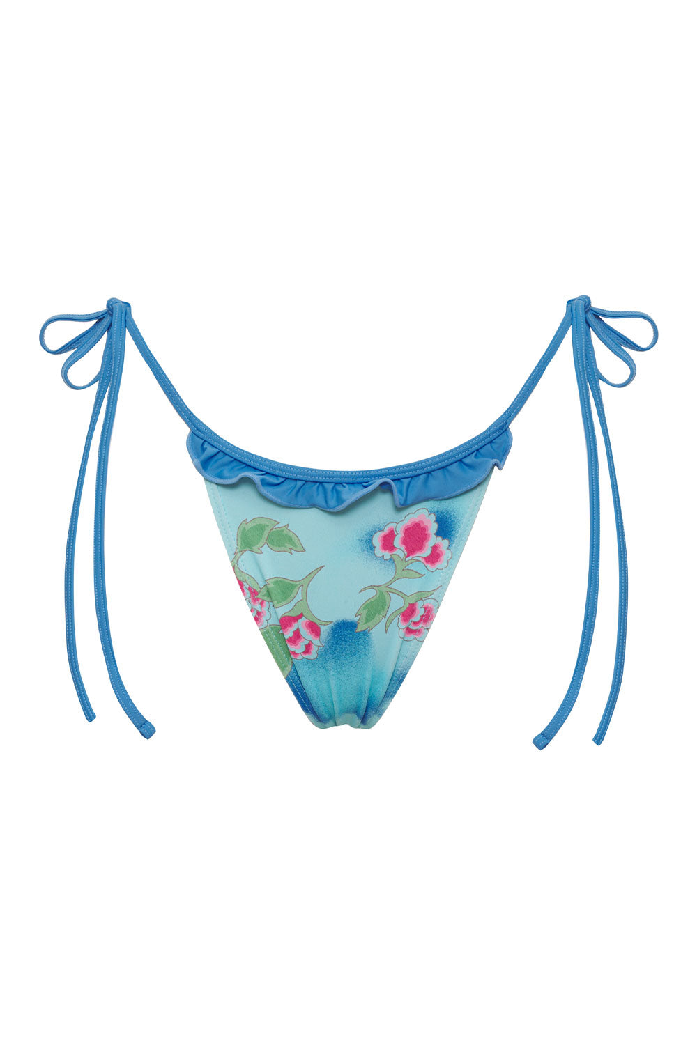 Camilla Floral String Bikini Bottom  Blue Daiquiri