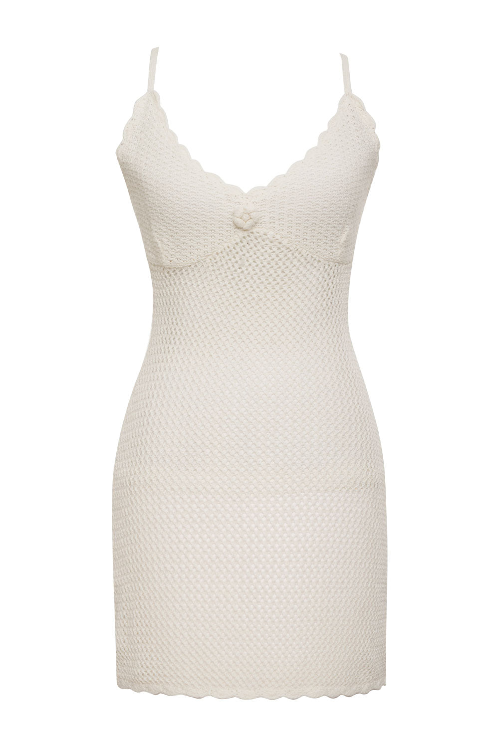 Collette Crochet Mini Dress  White