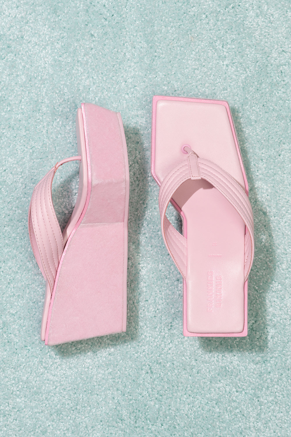 LA Girl Platform Flip Flop  Baby Pink