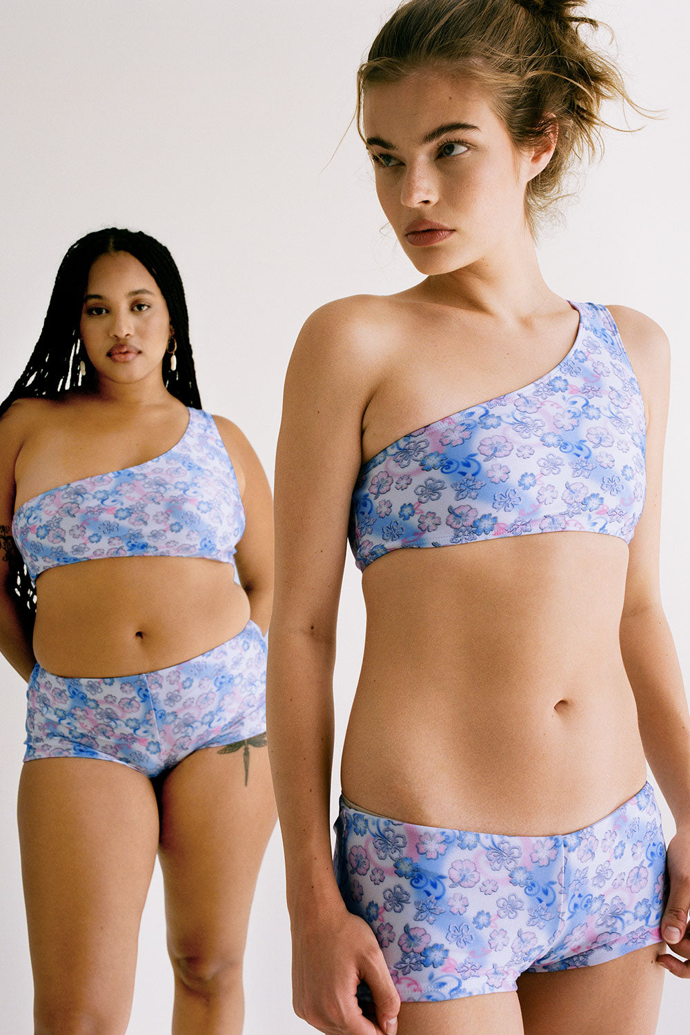 Barb One Shoulder Shine Bikini Top  City of Angels