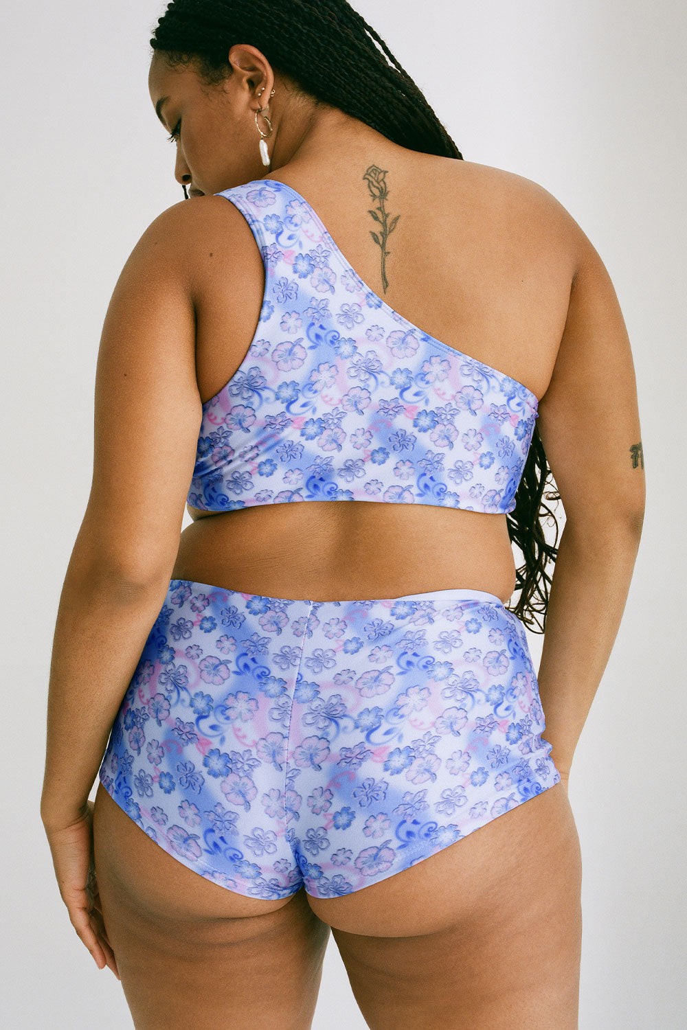 Barb One Shoulder Shine Bikini Top  City of Angels