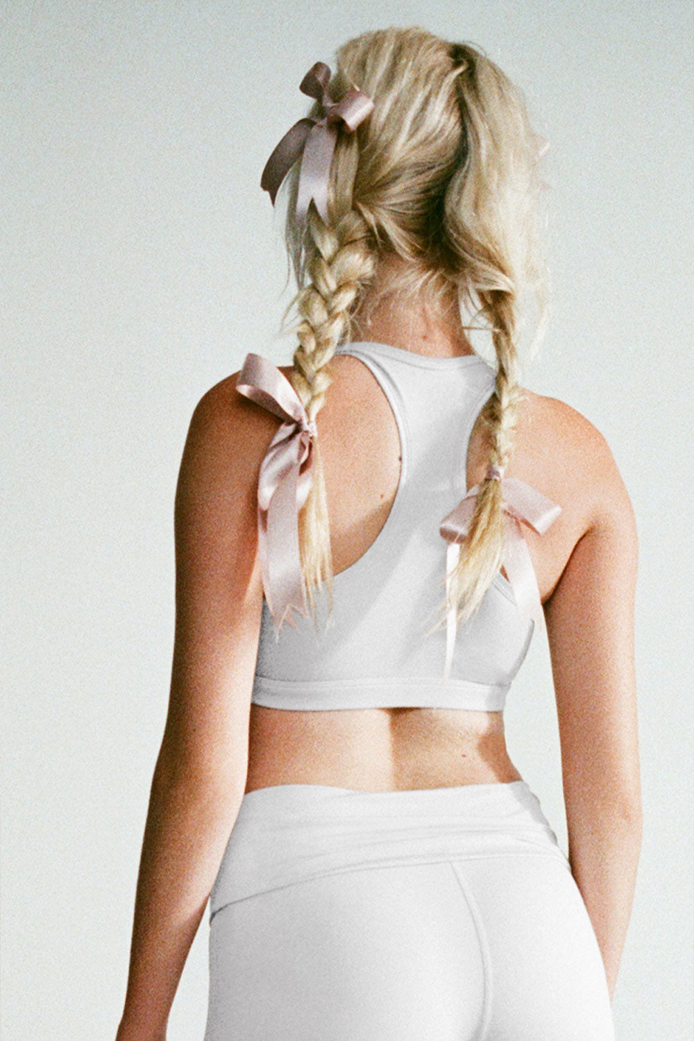 Barre Racerback Sports Bra  Icy Gray