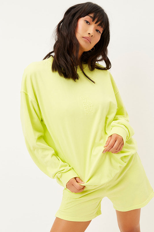Product--Bennie Lemonade Oversized Crewneck Sweatshirt