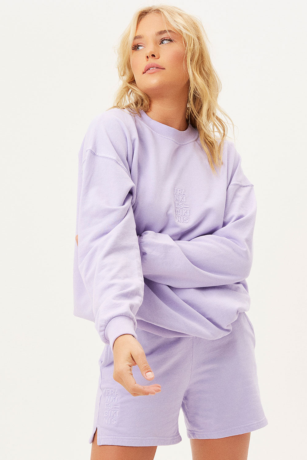 Bennie Oversized Crewneck Sweatshirt  Lilac