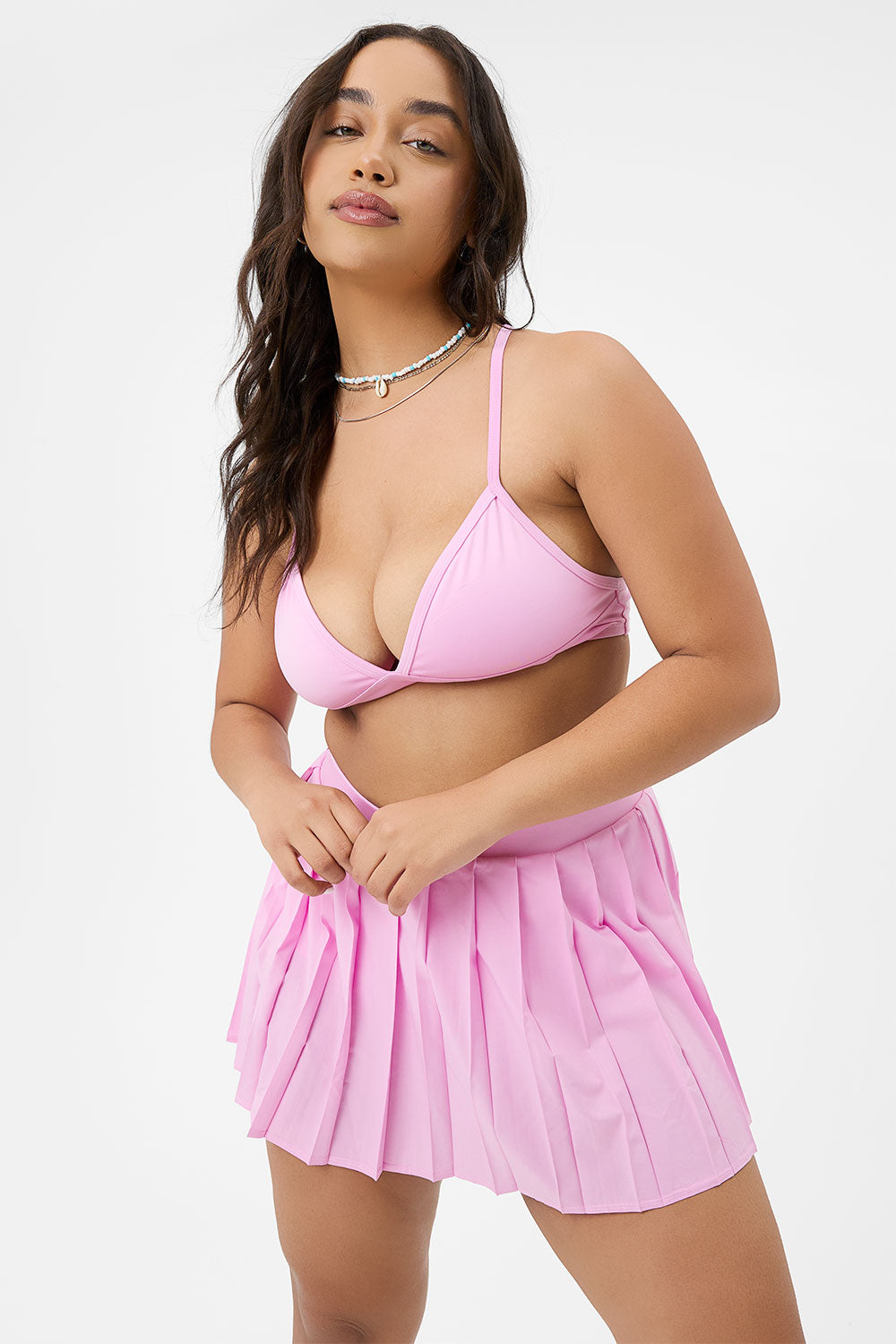 Billie Racerback Sports Bra  Baby Pink