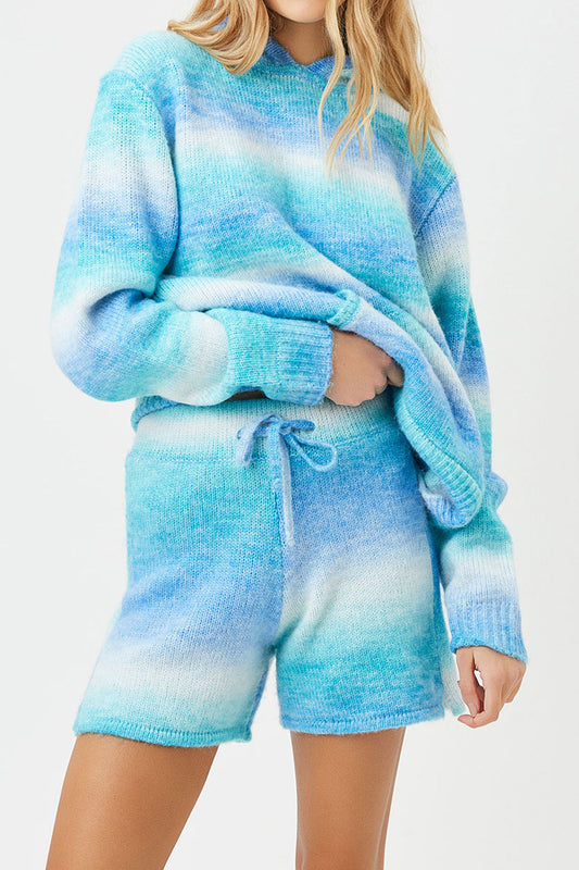 Product--Burl Knit Sweat Short Blue Horizon