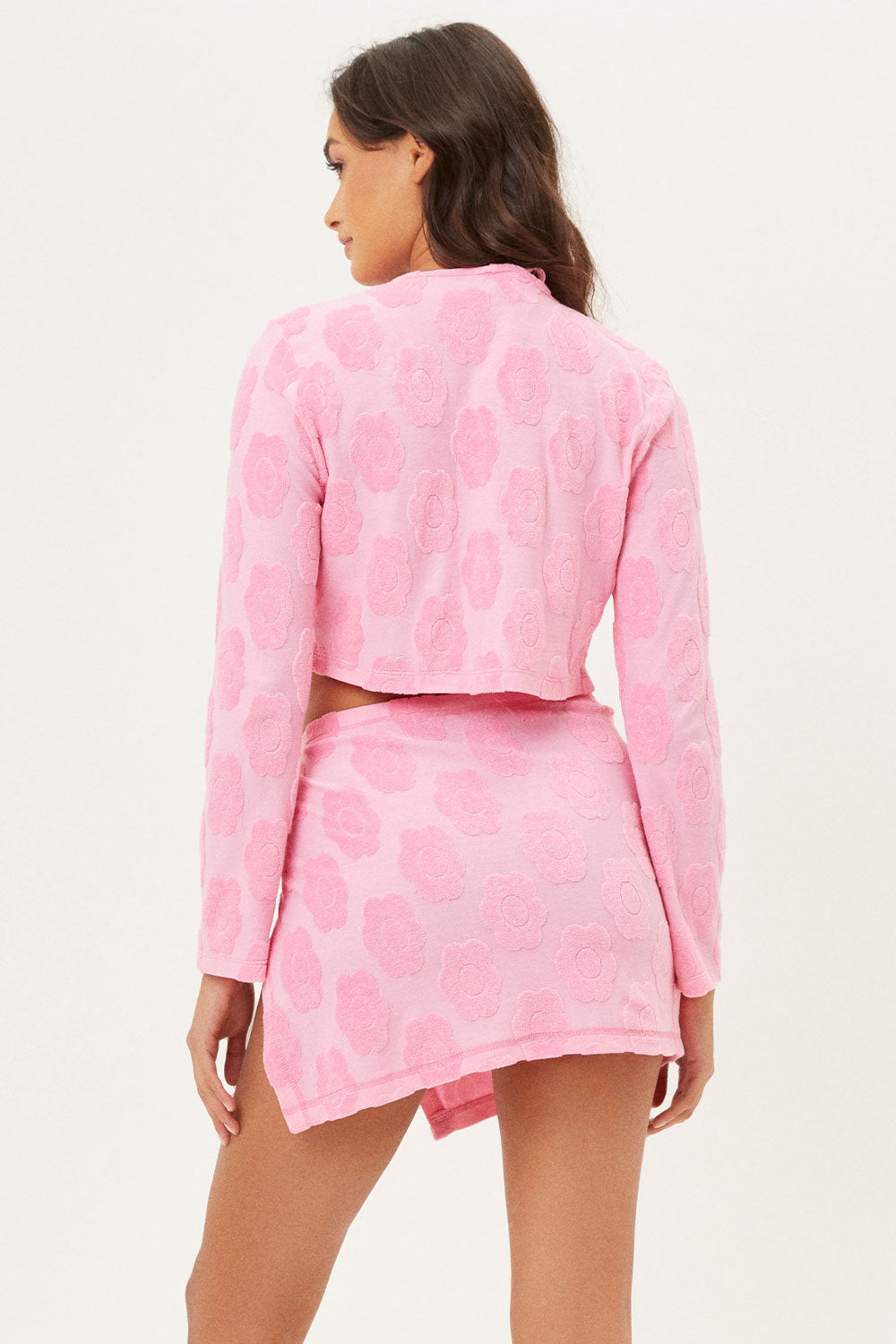 Cheri Floral Terry Cardigan Sweater  Flowerchild