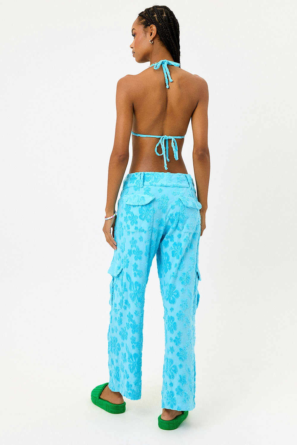 Chilli Terry Cargo Pant  Blue Isle