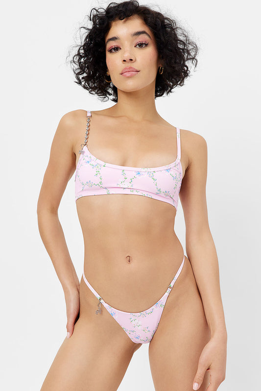 Product--Dallas Floral Chain Bikini Top Fairytale