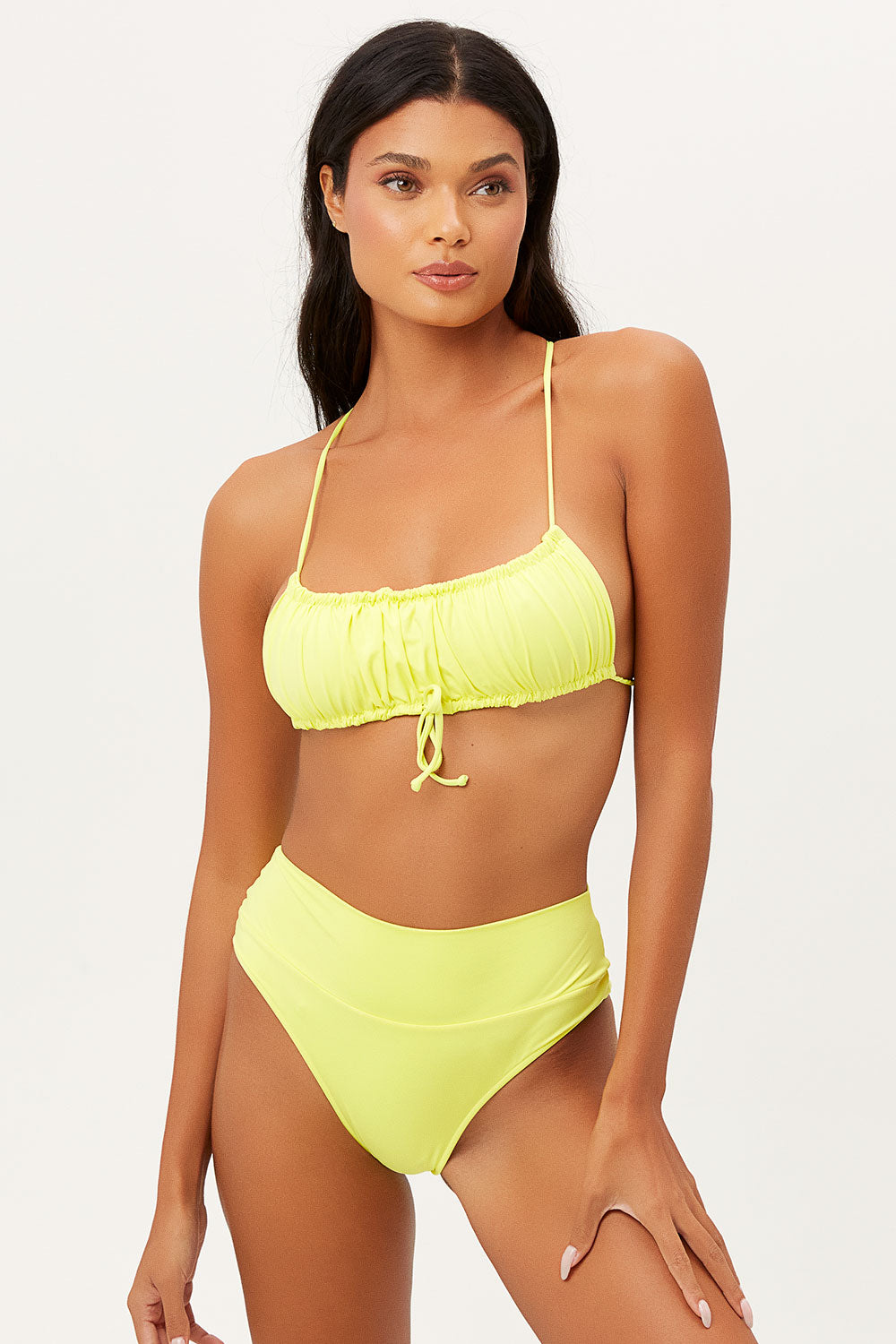 Dreamy High Waist Cheeky Bikini Bottom  Lemonade