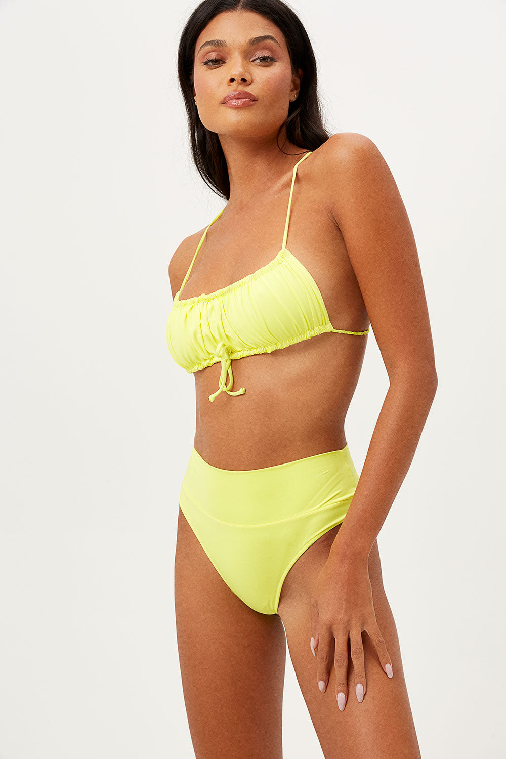 Dreamy High Waist Cheeky Bikini Bottom  Lemonade