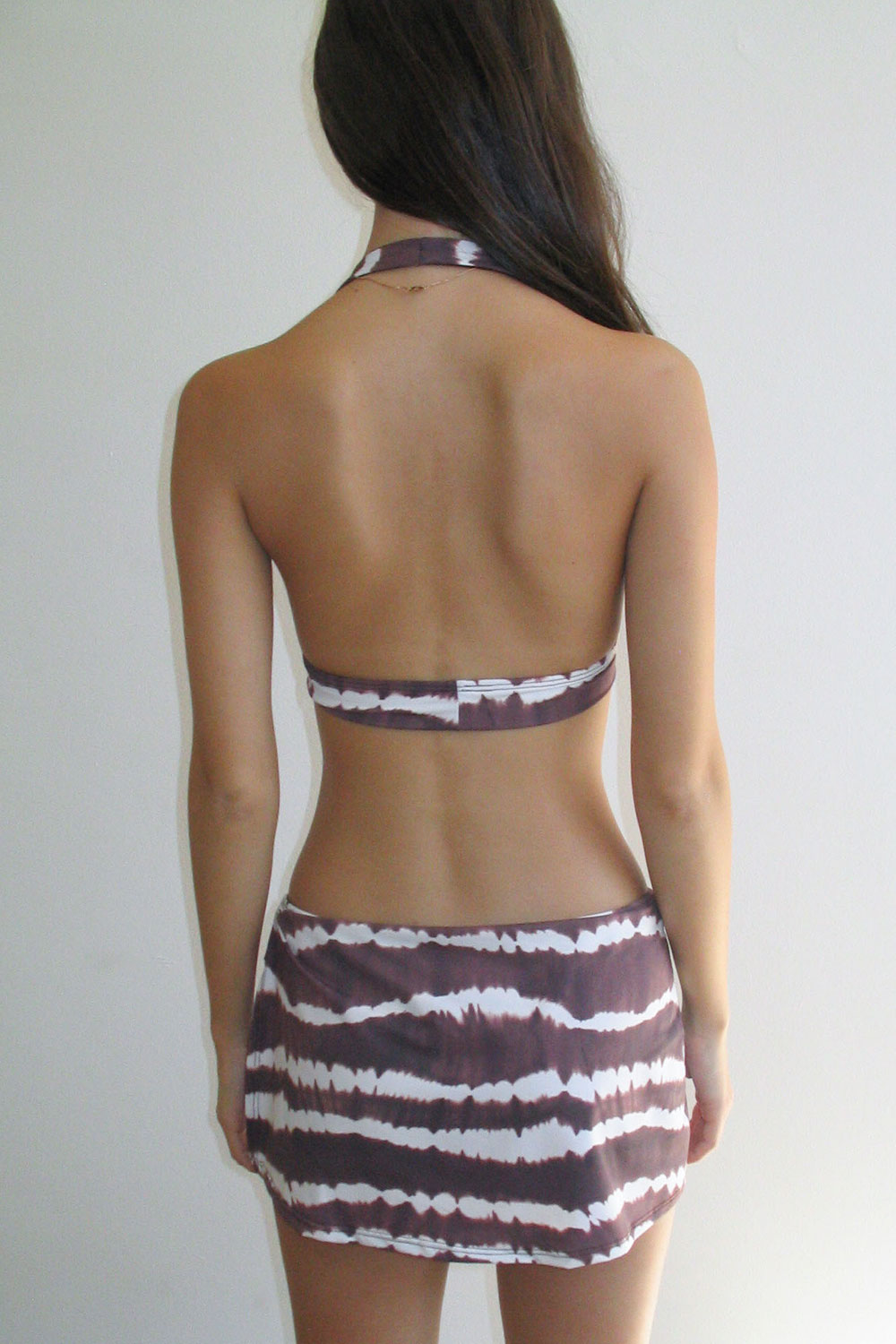 Edie Halter Tie Dye Bikini Top  Taro Tie Dye
