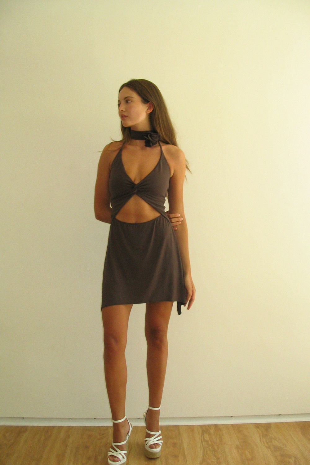 Esme Halter Dress  Creme Brulee