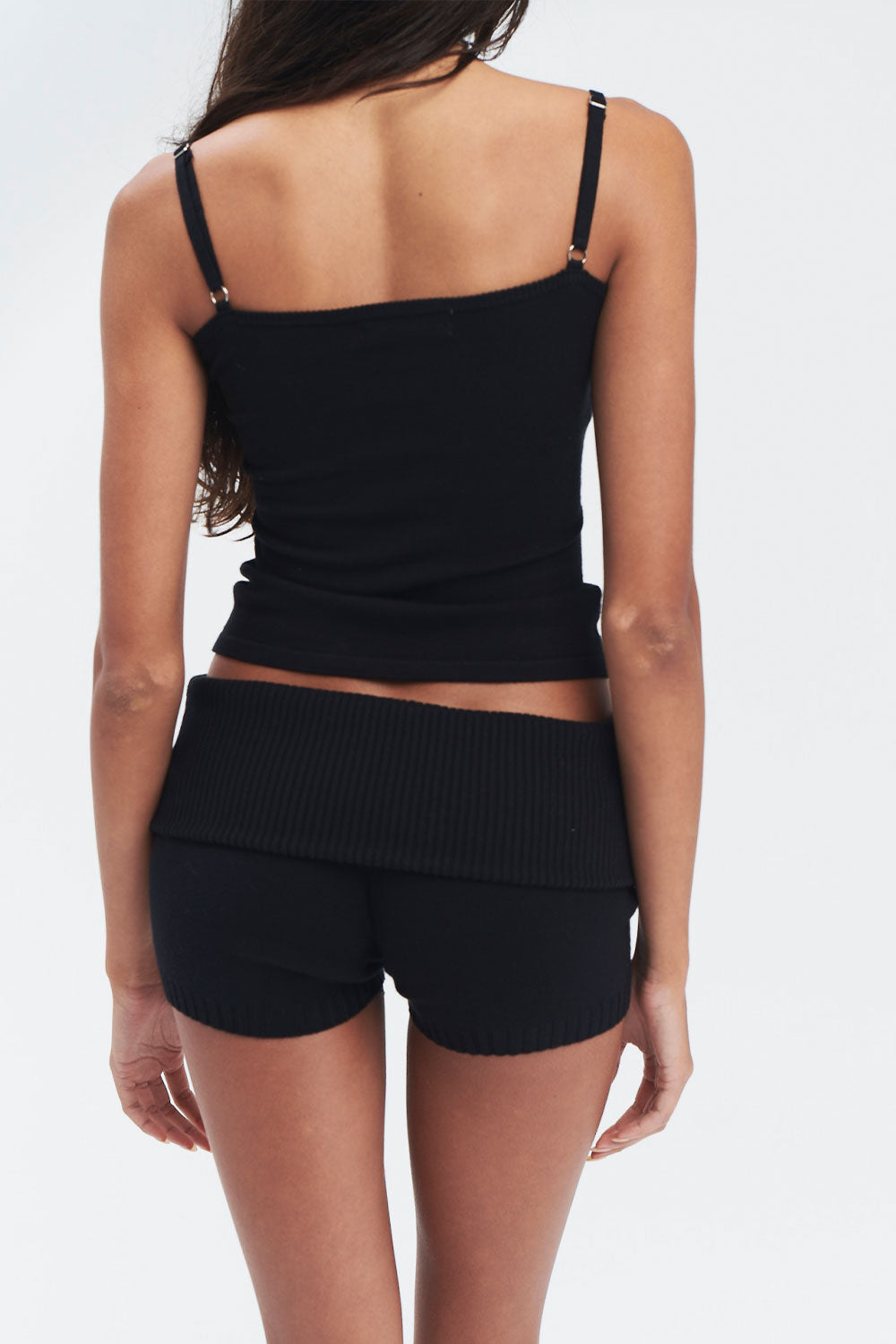 Estelle Lightweight Knit Mini Short  Black