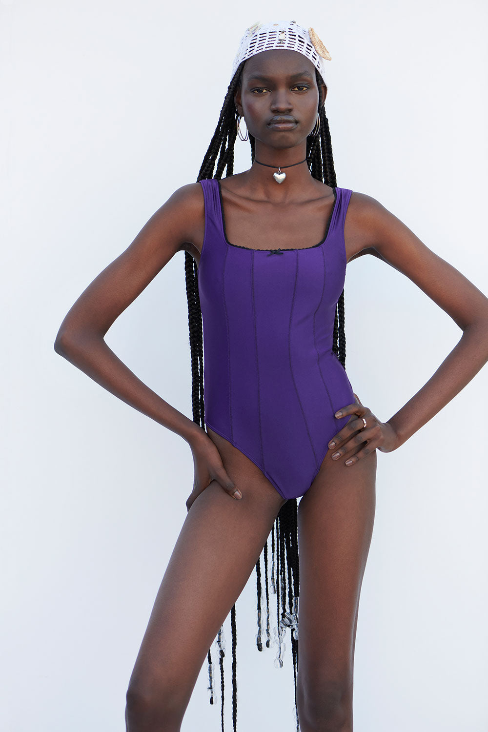 Etta Shine Cheeky One Piece Swimsuit  Candied Violet