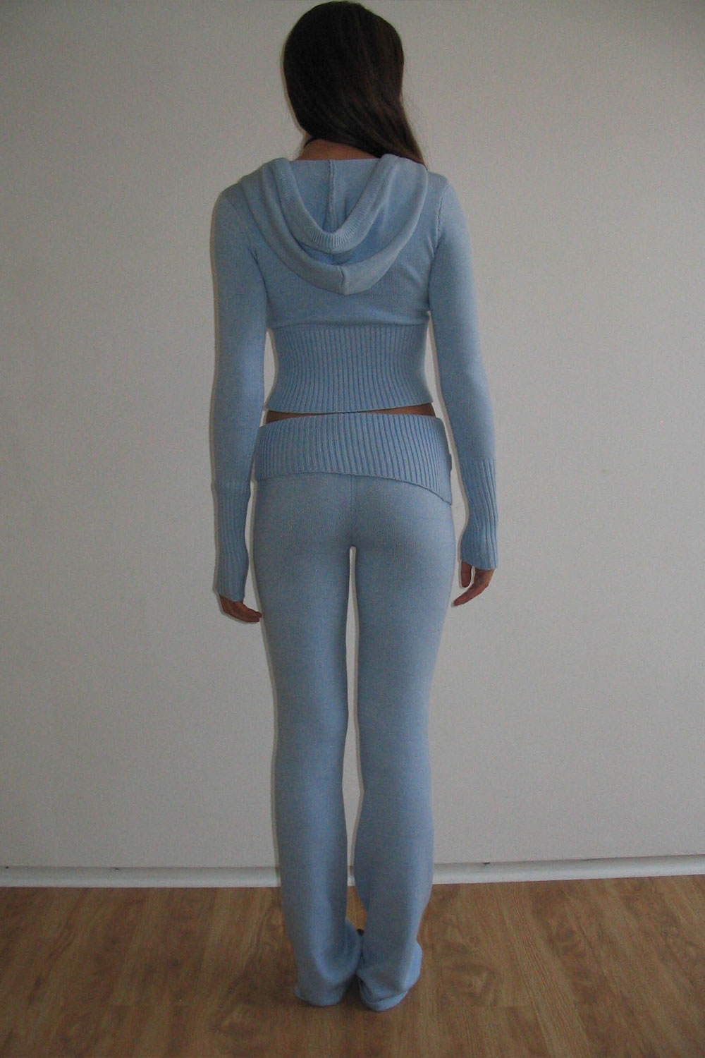 Fleur Cloud Knit Low Rise Pant  Cornflower