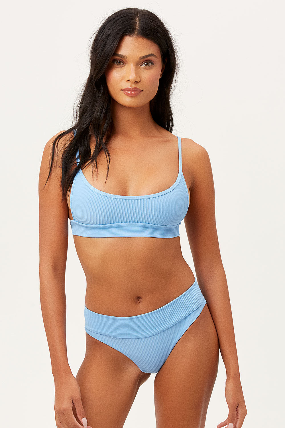 Gavin Cheeky Bikini Bottom  Chambray