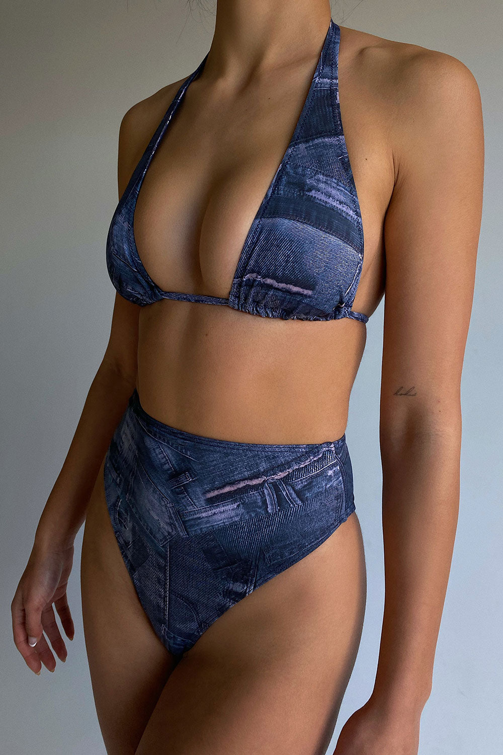 Dallas Bralette Bikini Top - Blue Jean