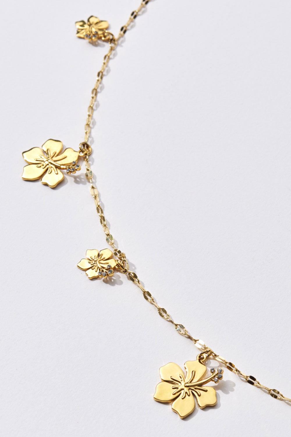 Hibiscus Belly Chain  Gold
