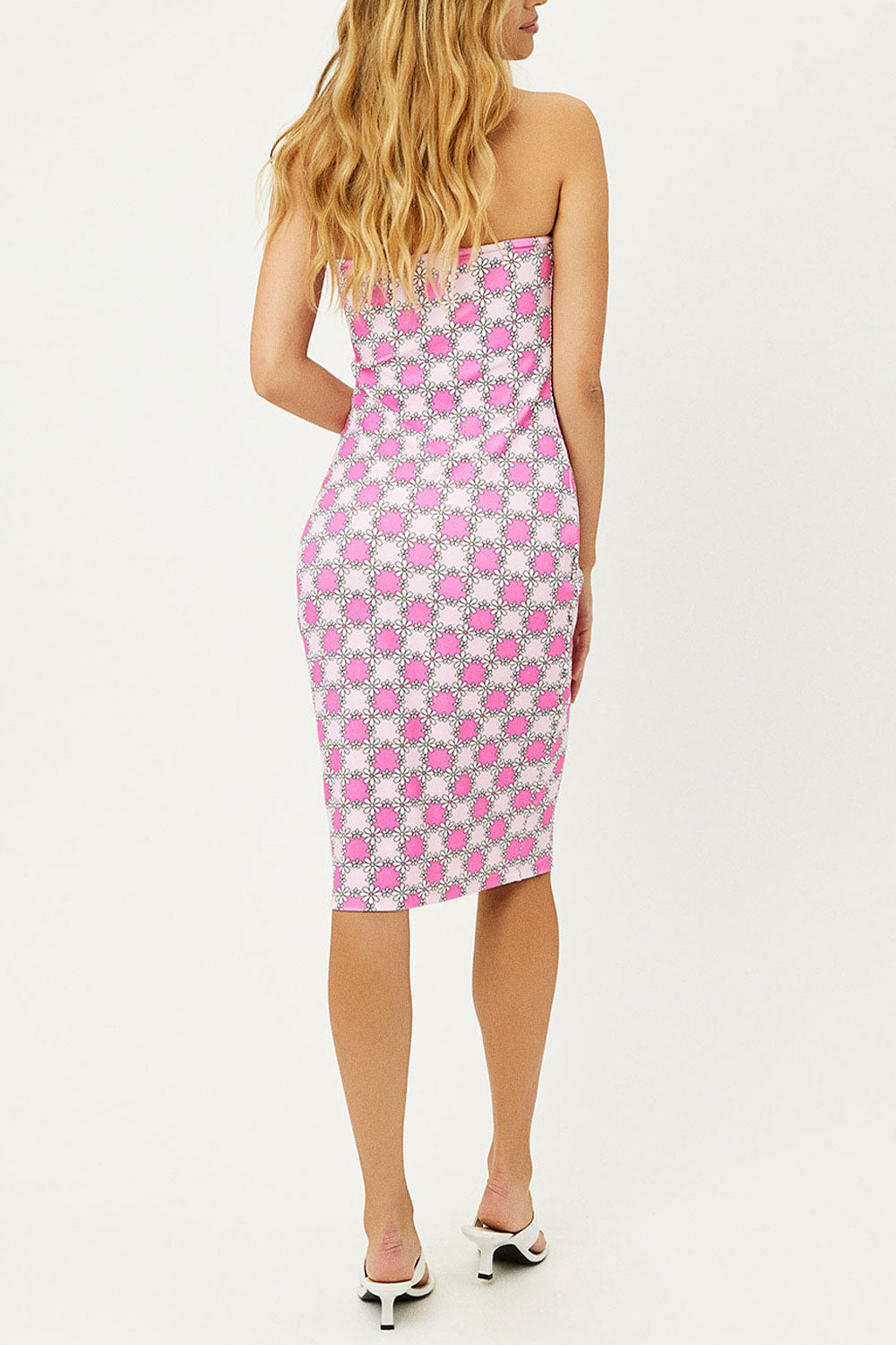 Hope Strapless Terry Dress  Pink Daisy