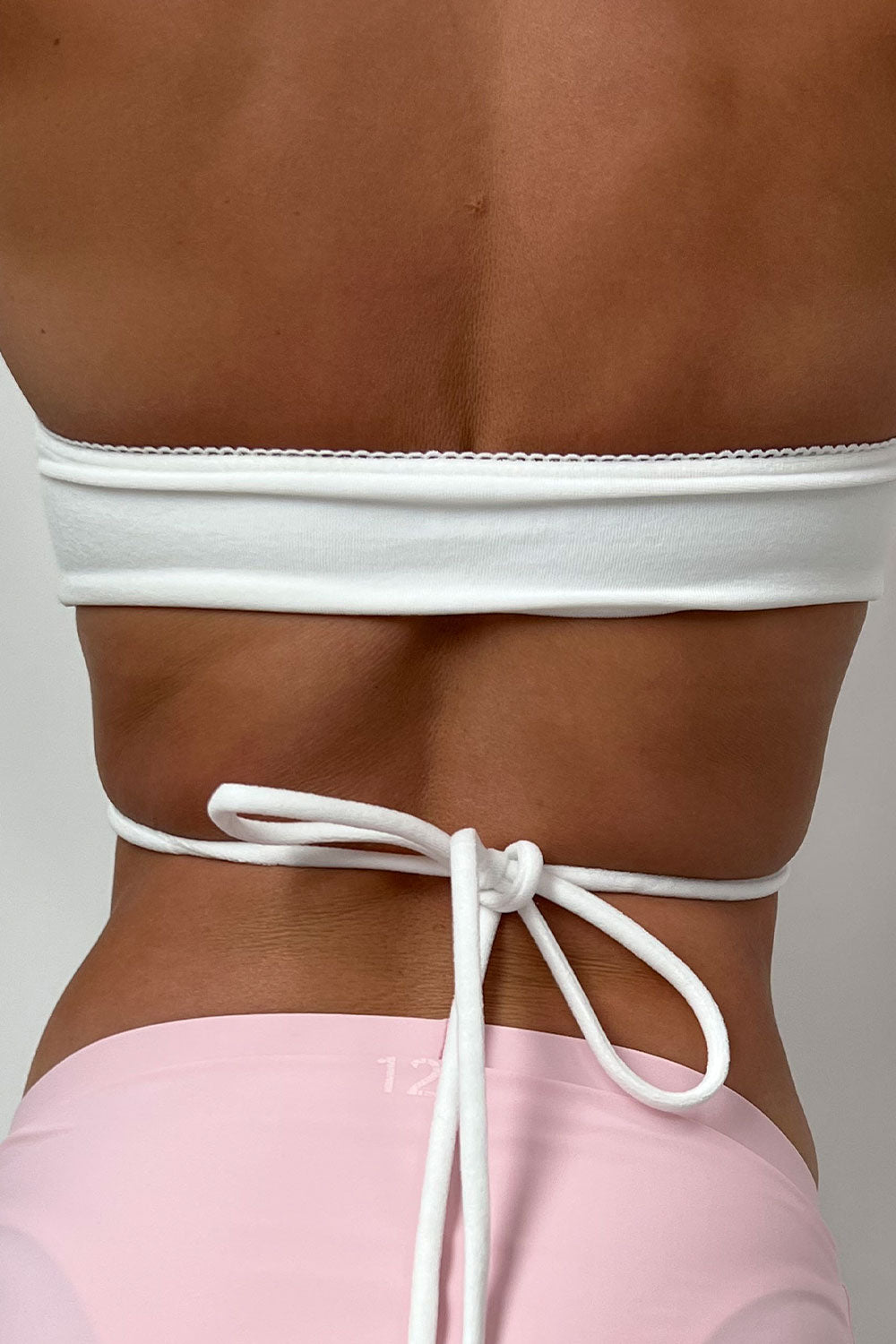 Jeanette Terry Bandeau Bikini Top  Snow