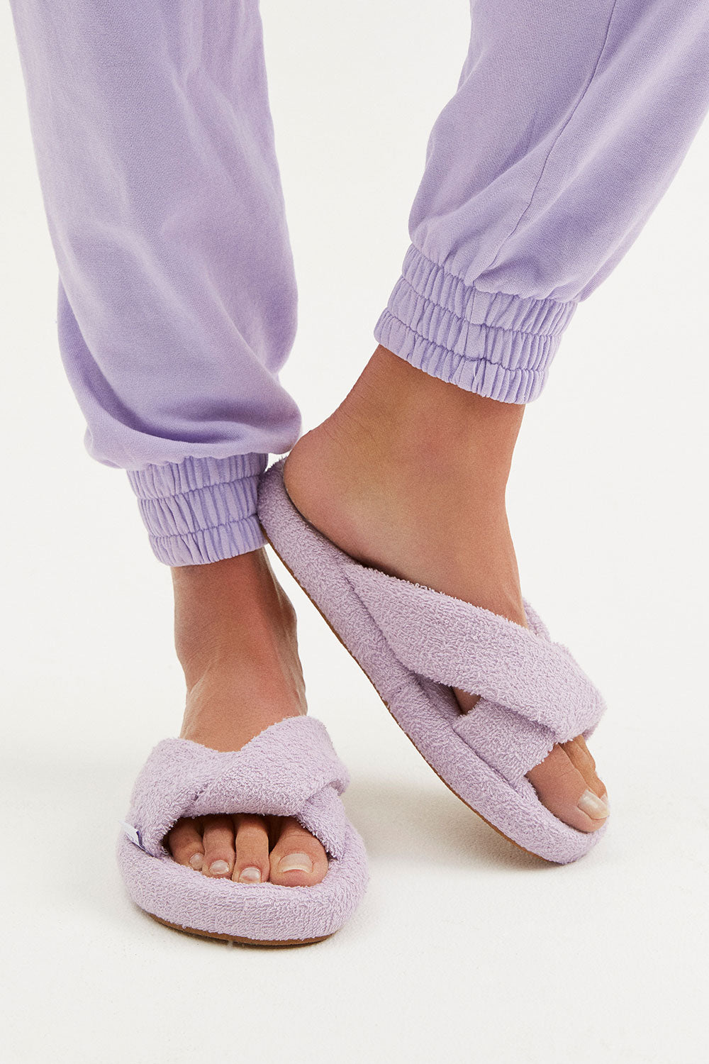 Juna Terry Slide Sandal - Lilac