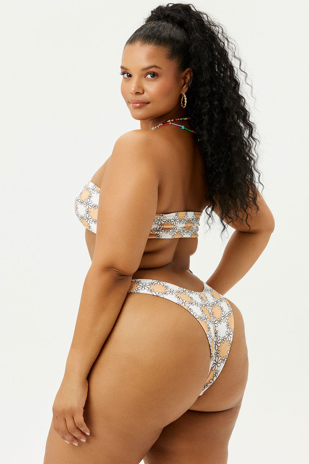 Katarina Terry Cheeky Bikini Bottom  Nude Daisy