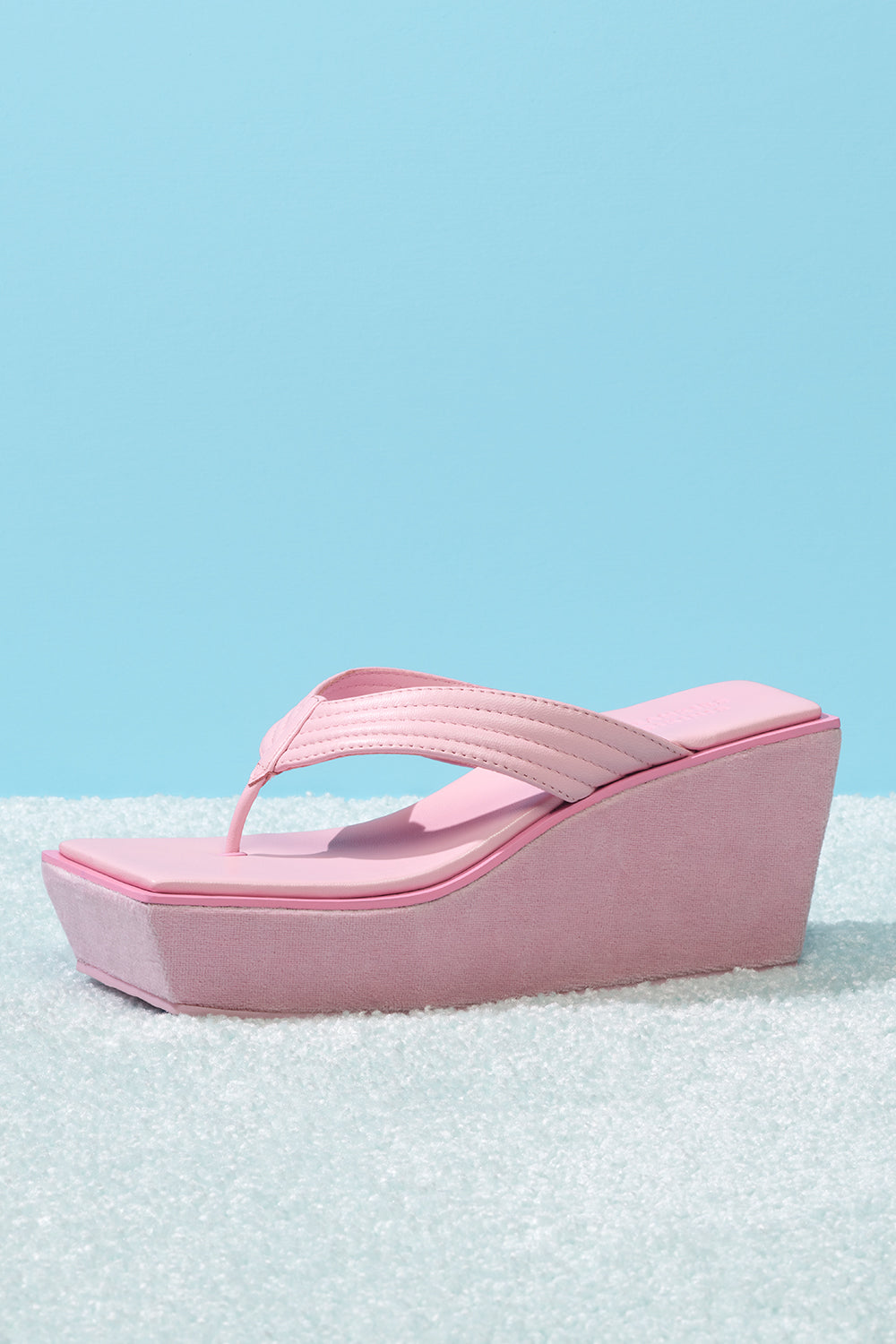 LA Girl Platform Flip Flop  Baby Pink