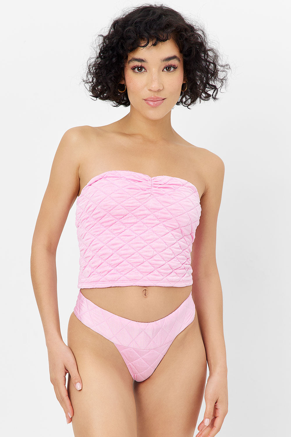 Lani Strapless Bikini Top  Baby Pink