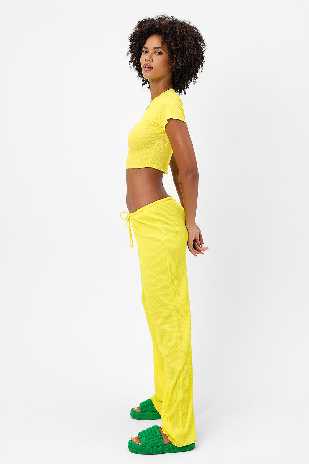 Lauryn Plissé Crop Top  Pina Colada