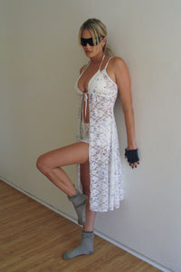 Lucinda Lace Midi Dress Glass Slipper