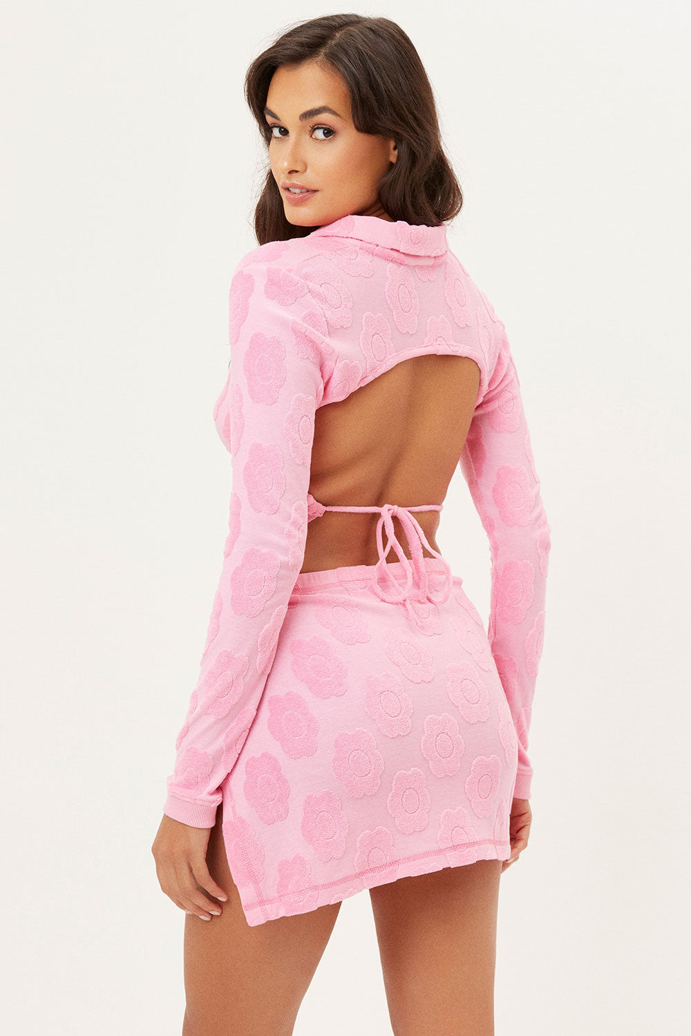 Mary Jane Floral Terry Crop Top  Flowerchild