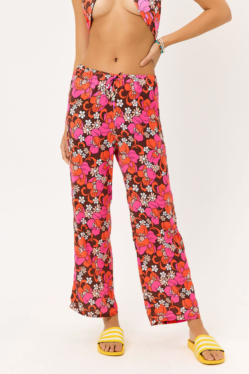 Michelle Low Rise Wide Leg Pants  Tropics