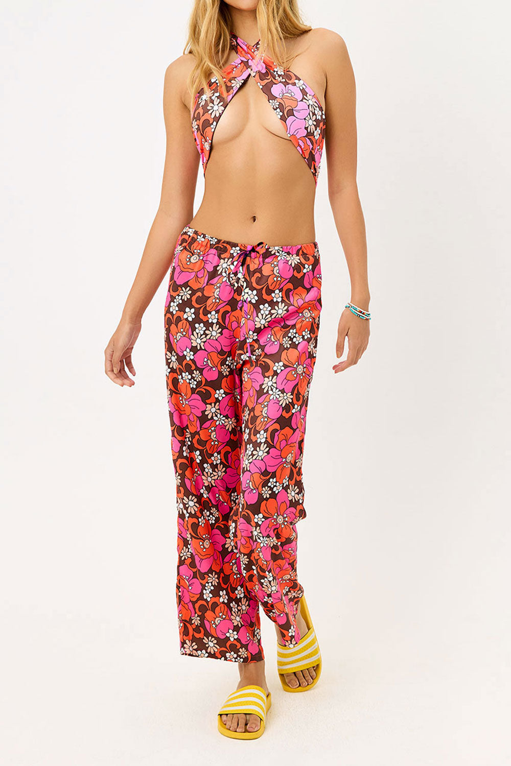 Michelle Low Rise Wide Leg Pants  Tropics