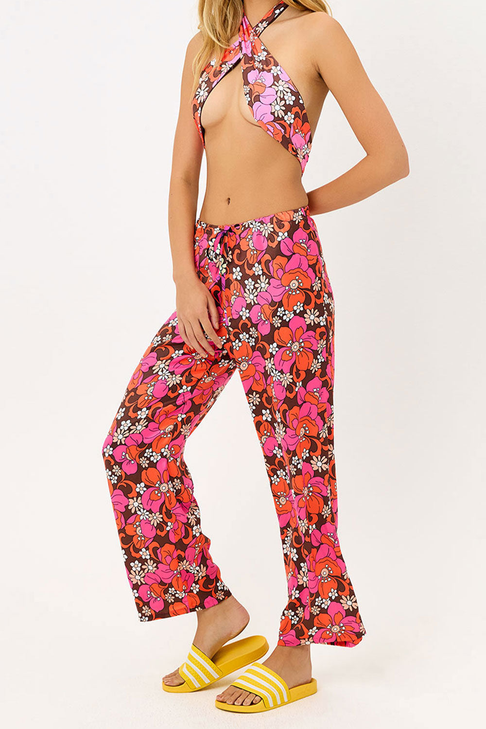 Michelle Low Rise Wide Leg Pants  Tropics