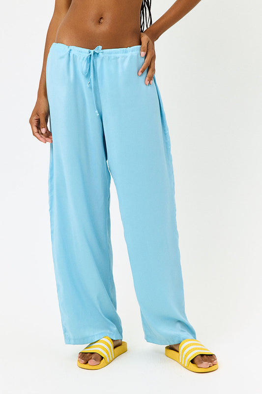 Product-Hover--Michelle Baby Blue Satin Wide Leg Pants