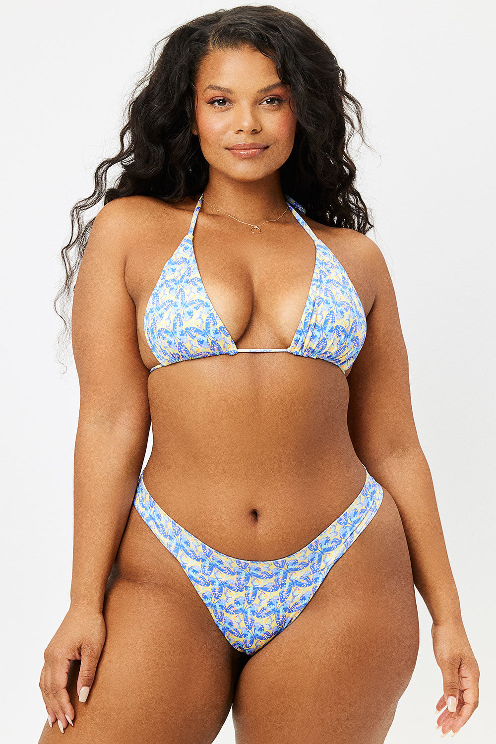Nick String Triangle Bikini Top  Monarch