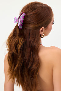Nixie Claw Hair Clip Pink Daisy